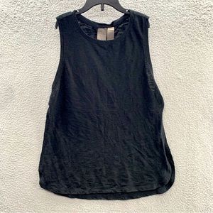 CALIA BY CARRIE UNDERWOOD Women Black Sleeveless Burnout Open Sides Tank Top M